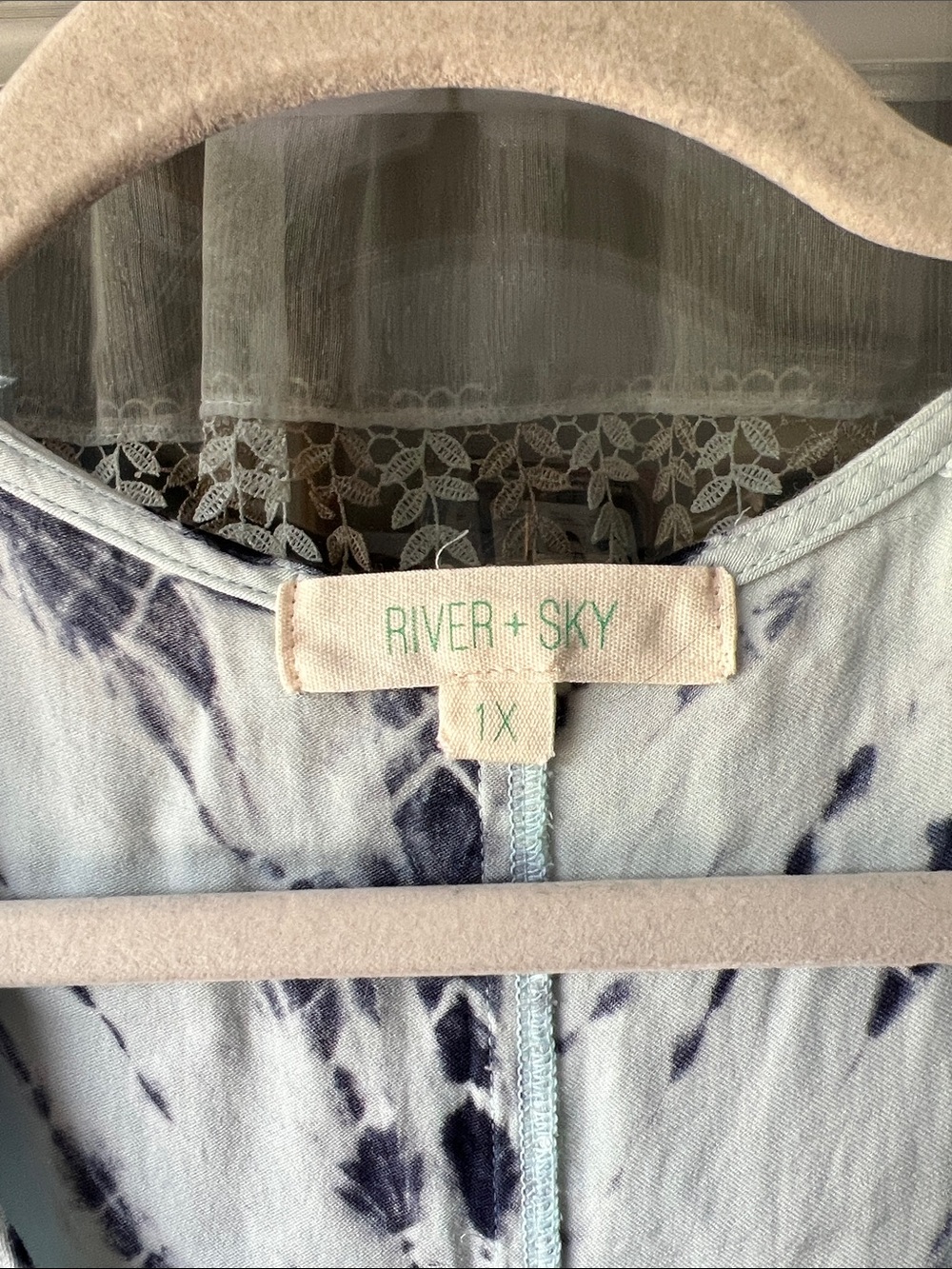 River and sky hand made dress 1x - Picture 4 of 6